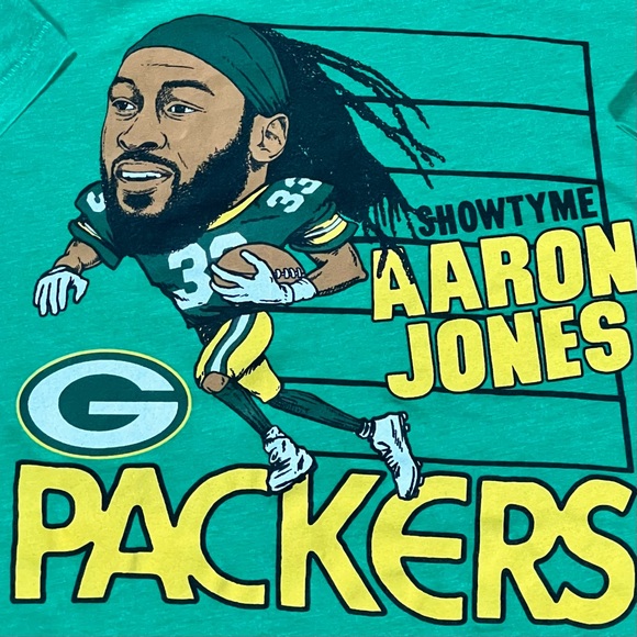 Homage Aaron Jones Packers Tee Size XL Green Great Condition - Picture 3 of 9